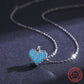 Türkises Herz 925 Sterling Silber Halskette 