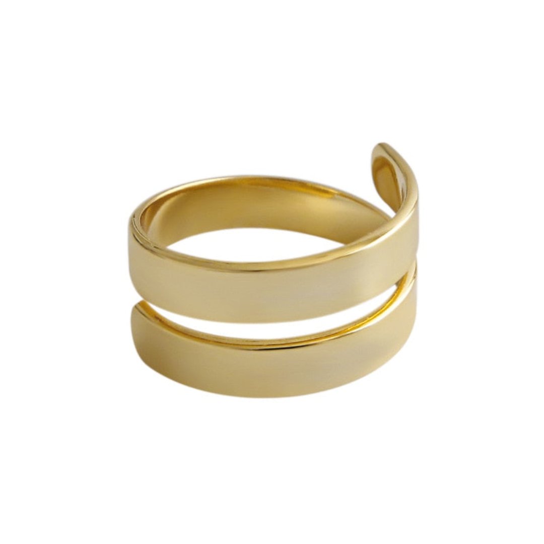 Spiral 925 Sterling Silver Adjustable Ring