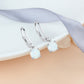 White Fire Opal 925 Sterling Silver Earrings