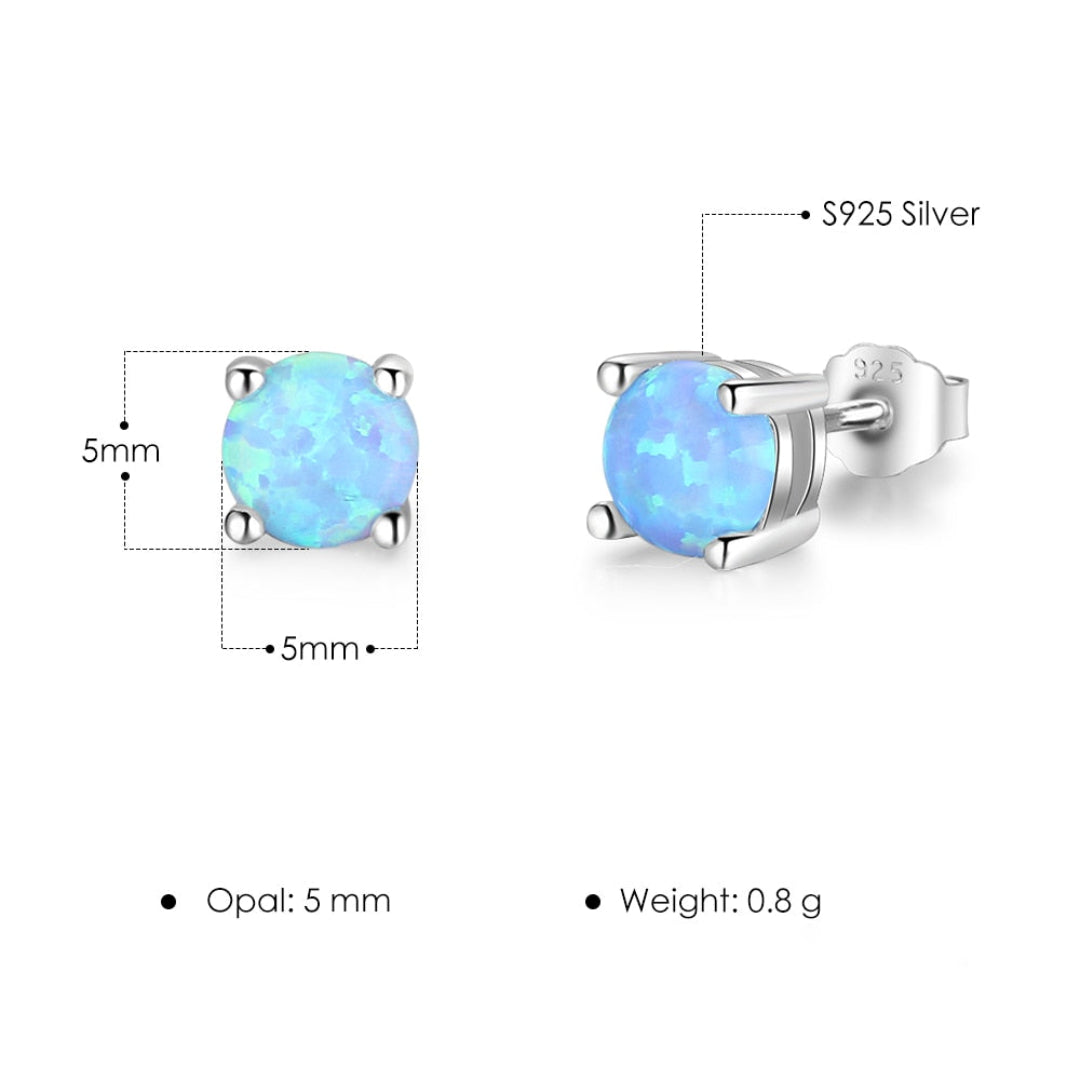 Classic Fire Opal Sterling Silver Earrings
