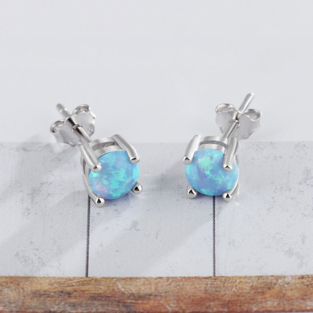 Classic Fire Opal Sterling Silver Earrings