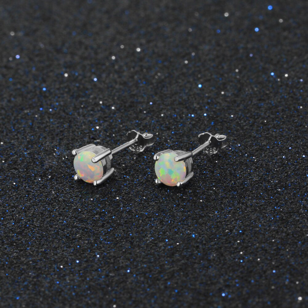 Classic Fire Opal Sterling Silver Earrings