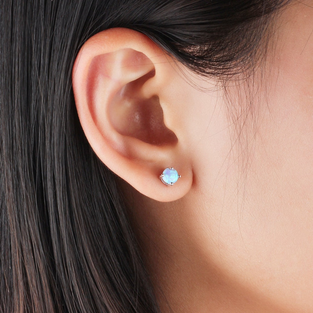 Classic Fire Opal Sterling Silver Earrings
