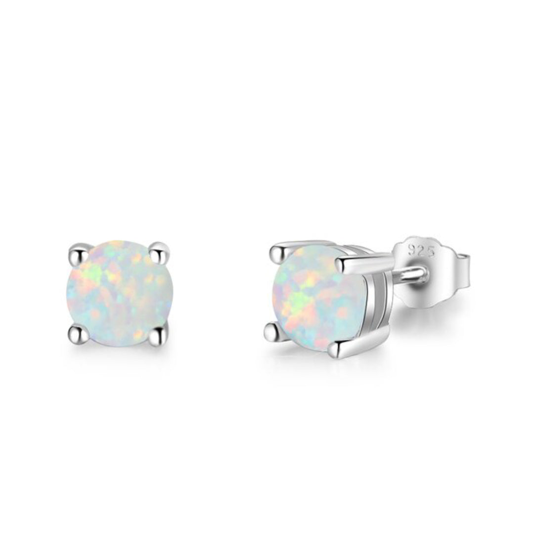 Classic Fire Opal Sterling Silver Earrings