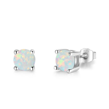 Classic Fire Opal Sterling Silver Earrings