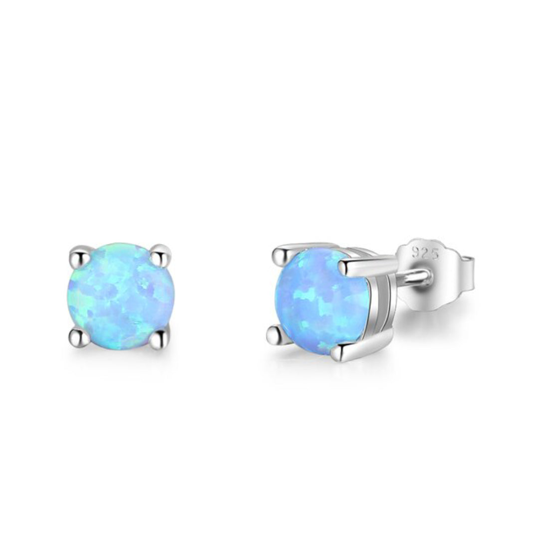 Classic Fire Opal Sterling Silver Earrings