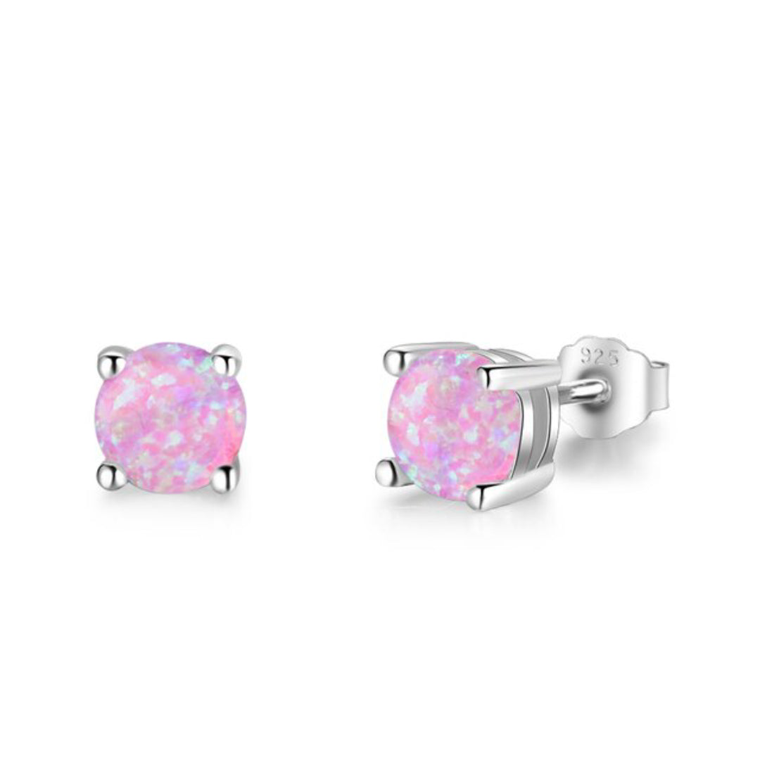 Classic Fire Opal Sterling Silver Earrings