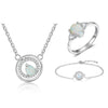 Spirit Fire Opal 925 Sterling Silver Set