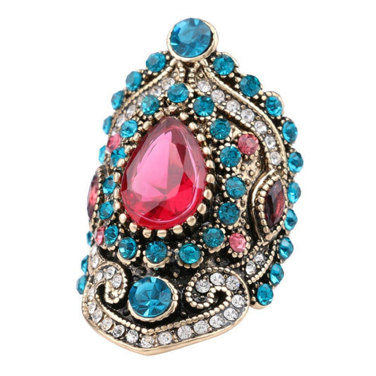 Vergoldeter Vintage-Ring mit türkischem Granat