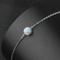 Chic Blue Opal Sterling Silver Bracelet
