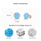 Elegant Circular Fire Opal Stud Earrings