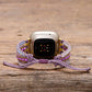 Boho-Uhrenarmband mit lila Steinen