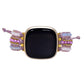 Boho-Uhrenarmband mit lila Steinen