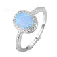 Chic Blue Opal 925 Sterling Silver Ring