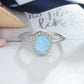 Chic Blue Opal 925 Sterling Silver Ring