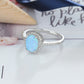Chic Blue Opal 925 Sterling Silver Ring
