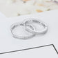 Shining Zirconia Silver Hoop Earrings