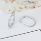 Shining Zirconia Silver Hoop Earrings