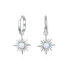 Sun Fire Opal Hoop Earrings