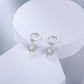 Sun Fire Opal Hoop Earrings
