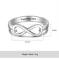 Infinity Silver Color Personalized Ring