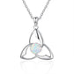 Chic White Fire Opal Pendant