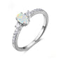 Chic Opal Cubic Zirconia Silver Ring