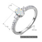 Chic Opal Cubic Zirconia Silver Ring