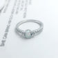 Chic Opal Cubic Zirconia Silver Ring
