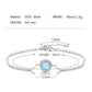 Chic Blue Opal Sterling Silver Bracelet