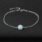 Chic Blue Opal Sterling Silver Bracelet