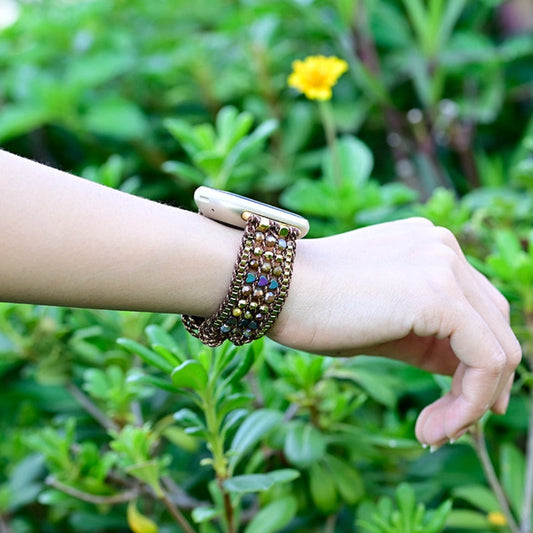 Natural Hematite Stone Fitbit Watch Strap