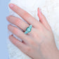 Green Opal Garnet Silver Ring