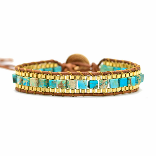 Türkises Goldenes Kriegerarmband