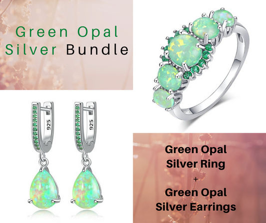 Green Opal Sterling Silver Bundle