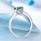 Lovely Emerald Sterling Silver Ring
