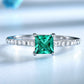 Lovely Emerald Sterling Silver Ring