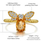 Spiritual Bee Citrine Gold Plated Ring
