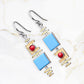 Turquoise Dangle Silver Earrings