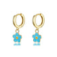 Flower 925 Sterling Silver Hoop Earrings