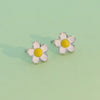 Sweet Daisy 925 Silver Stud Earrings
