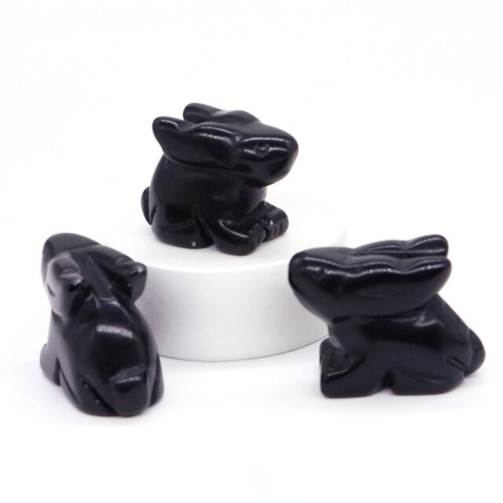 Sweet Rabbit Statue Natural Crystal Stone