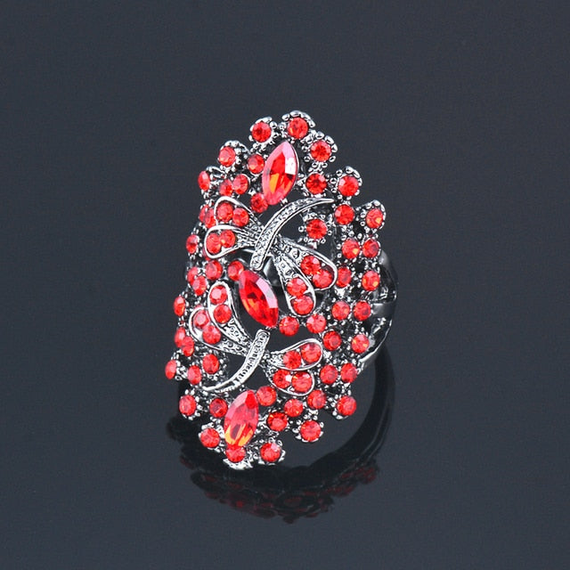 Vintage Strass Libelle Ring