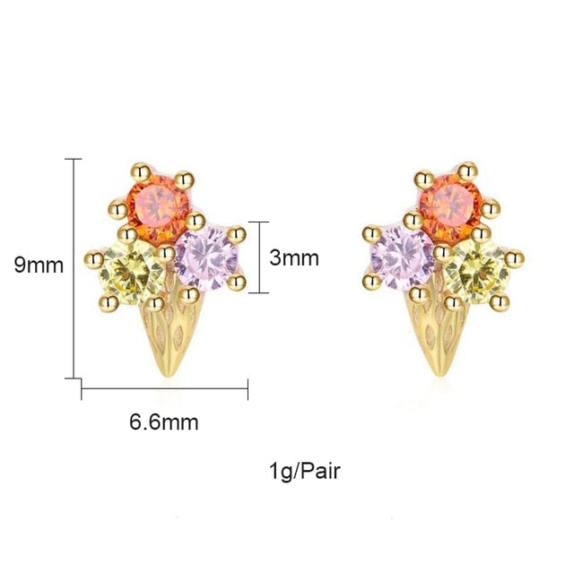 Sweet Ice Cream Stud Earrings