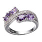 Stylish Amethyst Silver Ring
