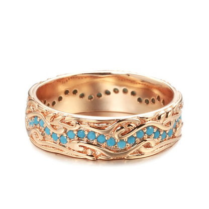 Vintage Türkis 585 Roségold Ring