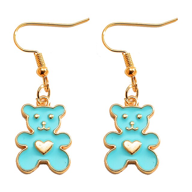 Cute Bear Charm Dangle Earrings