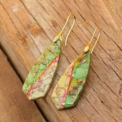 Evening Trumpet Emperor Stone Earrings