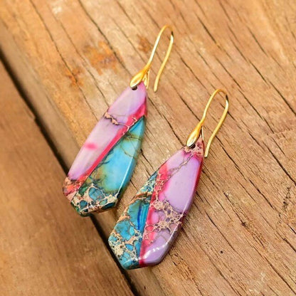 Pennyroyal Emperor Stone Deltoid Earrings