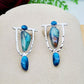 Ethnic Design Blue Earrings